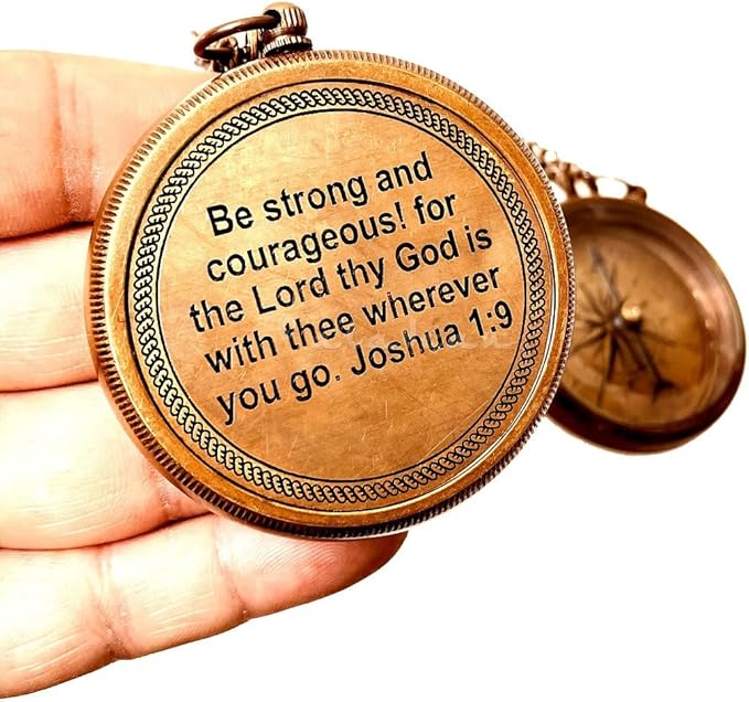 Inspirational Gift Compass - God My Lord Guide Me - Uplifting Baptism Gift, Graduation Gift, Birthday, Confirmation Gift for Men Women Boys Girls Teenage Kids