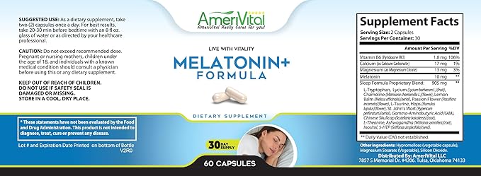 AmeriVital LLC Melatonin Plus ct 175 cc