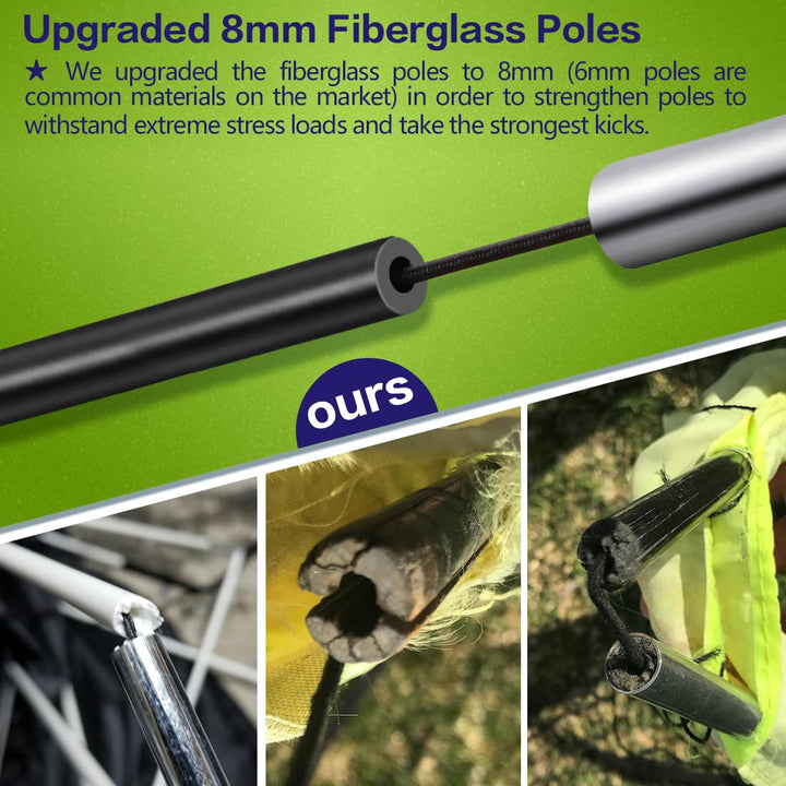 Dimples Excel Soccer Goals Kids Soccer Net for Backyard (5x3.6 FT 1 Pack, Orange Black)