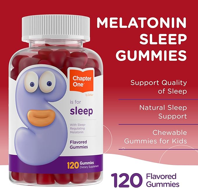 Zahler - Chapter One Sleep Melatonin Gummies for Kids & Adults (120 Flavored Gummies) - 2.5 mg Melatonin Gummy - Kids Melatonin Kosher Sleep Gummies - Natural Kids Melatonin Gummy for Sleeping