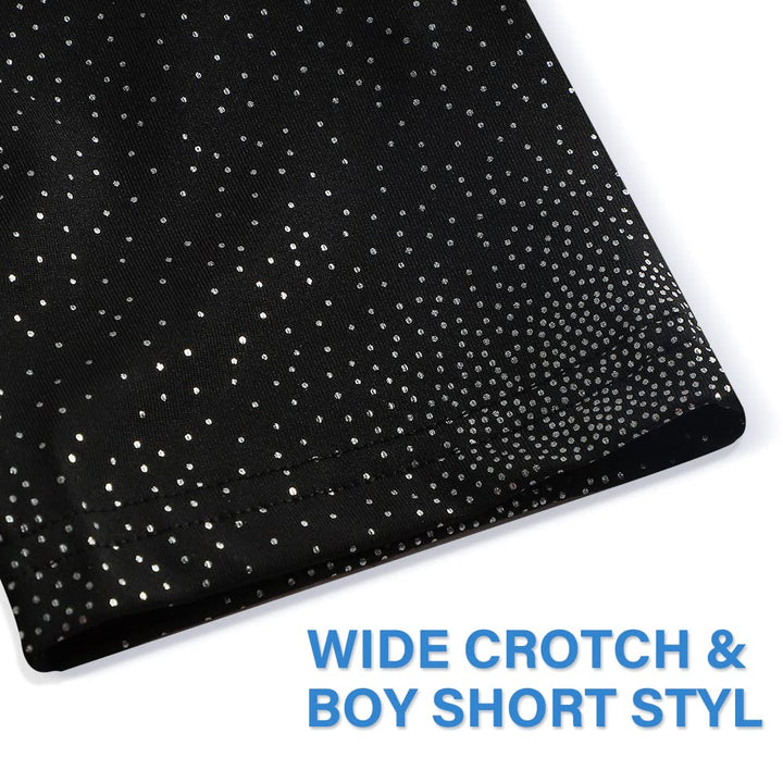 DAXIANG Gymnastics Leotards for Girls Gymnastics Outfit Black Shorts Dance Unitard Hot Blue Pink Stars 3-4Y