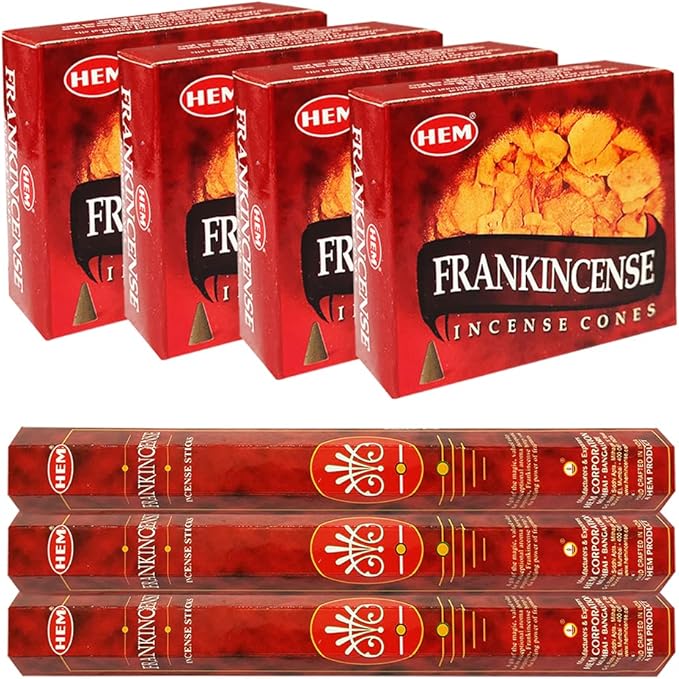 Frankincense Incense Sticks and Cone Incense Holder Variety Pack Bundle insence insense insienso