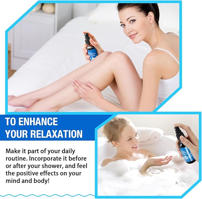 Magnesium Spray, Pure Magnesium Oil Spray for Feet, Natural Organic Ingredient in Glass Bottle, Easy to Absorb and Use (60ML)