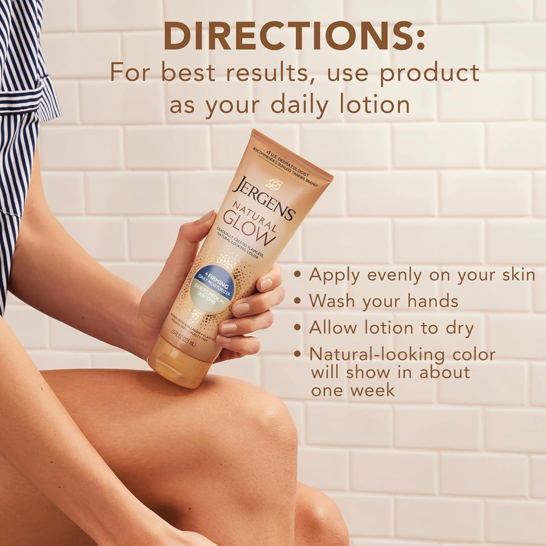Jergens Natural Glow Daily Moisturizer | Firming for Medium to Tan Skin