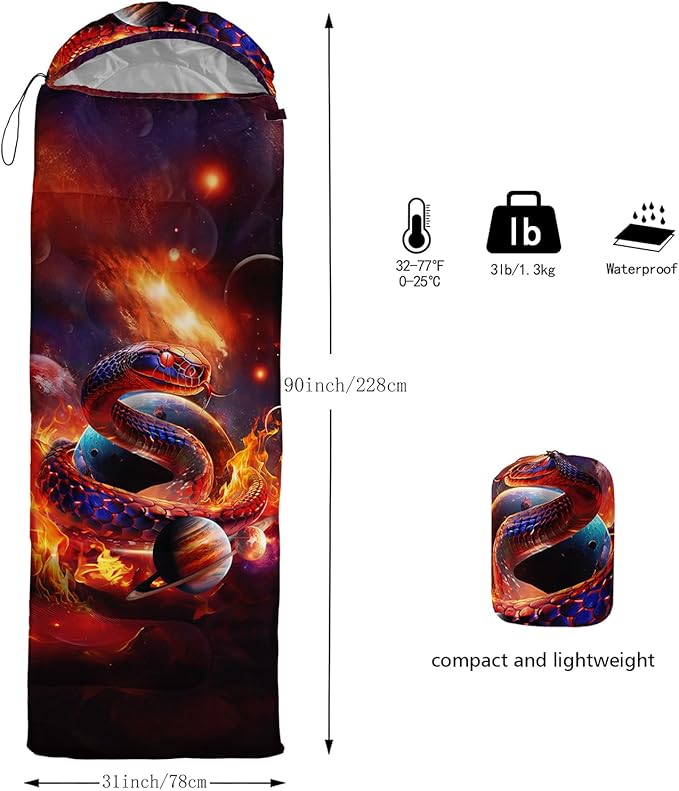 AILONEN Boys Sports Camping Sleeping Bags,Lightweight & Waterproof,3 Season Warm & Cool Weather,Black Player Basketball Sleeping Bags for Kids Adults,Travelling,Outdoors