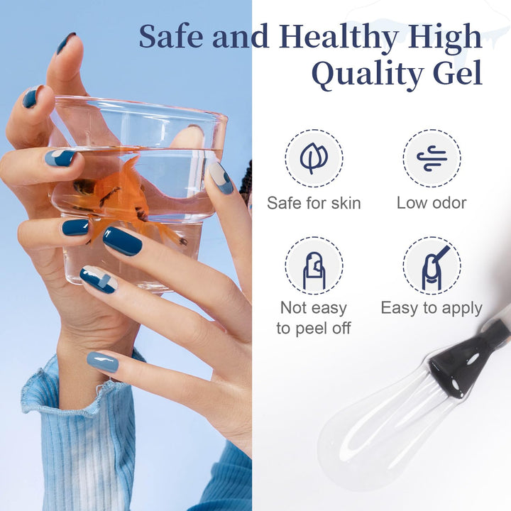 32+4 Pcs Gel Nail Polish Kit | Glitter Soak Off Gel for DIY Manicure