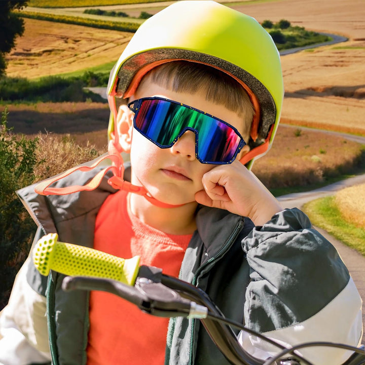 Youth Baseball Sunglasses For Boys Girls,UV400 Kids Sports Sunglasses,Cycling glasse Running Golf