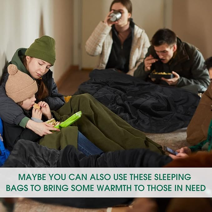 Tudomro 16 Pack Camping Sleeping Bags Bulk Adults Envelope 4 Season Cold Warm Weather Lightweight Waterproof Compact Backpacking Sleeping Bag for Travel Hiking