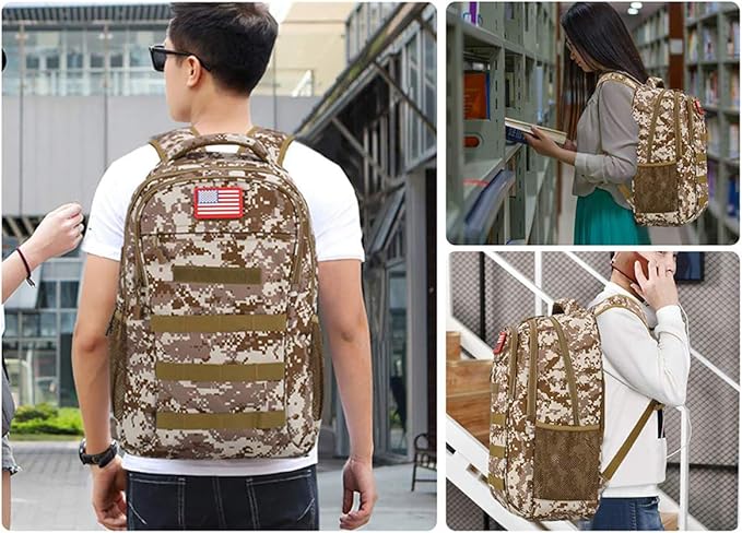 4land Camo Backpack for Boys,Army Boys Backpacks for Elementary Middle School Military,Camouflage Bookbag 40L