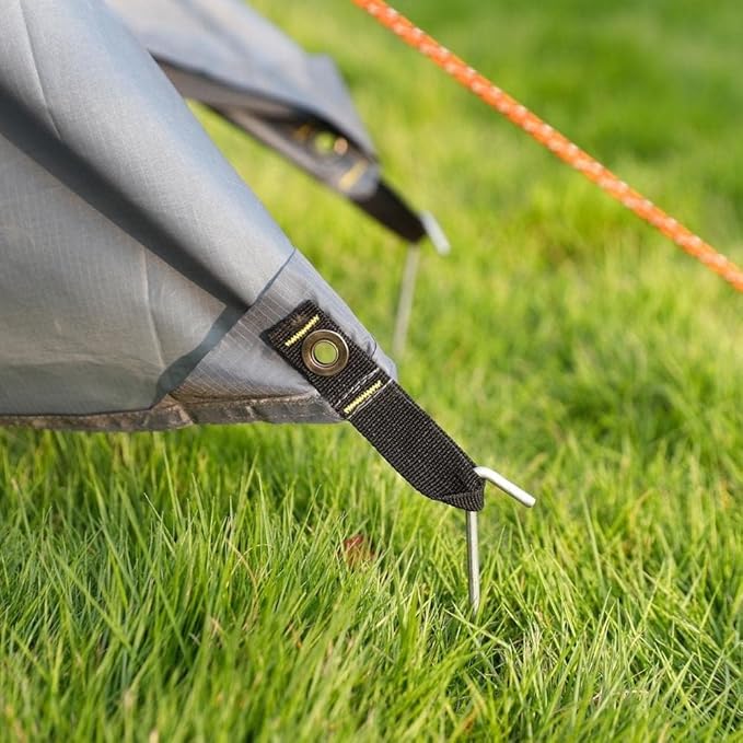 9 Inch Galvanized Tent Stakes Metal Tent Pegs with T Hook, Heavy Duty Steel Yard Camping Stakes Tarp Hooks Inflatables Outdoor Decorations, 25 Pack