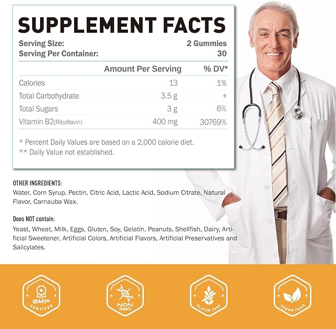 Oregano Oil Gummies & Vitamin B2 Gummies 400mg Bundle Pack | Strength Carvacrol & Thymoquinon | Vitamin B2 as Riboflavin