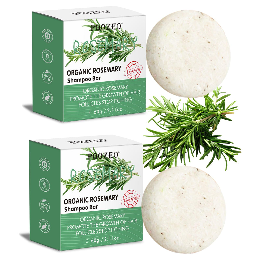 DBEAUTYM 2 Pack Rosemary Hair Shampoo Bar,Deep Cleansing for Scalp Hair Loss Shampoo Soap,Organic Hair Oil Control,Solid Shampoo for Hair Growth, Refreshing and Hydrating Soap for Mothers Day Gifts