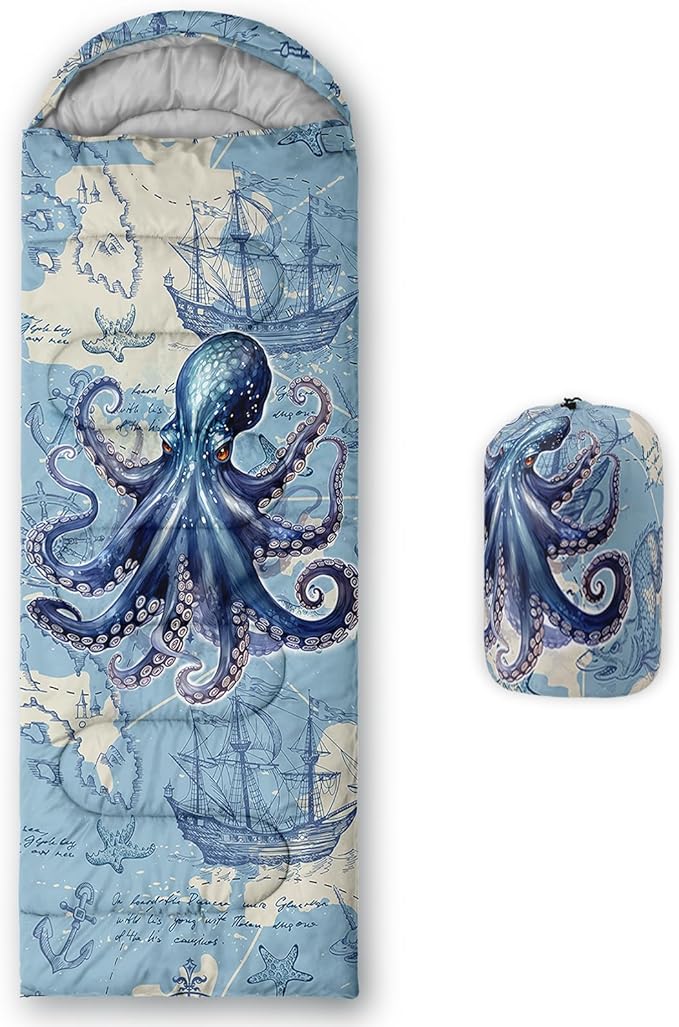 AILONEN Boys Sports Camping Sleeping Bags,Lightweight & Waterproof,3 Season Warm & Cool Weather,Black Player Basketball Sleeping Bags for Kids Adults,Travelling,Outdoors