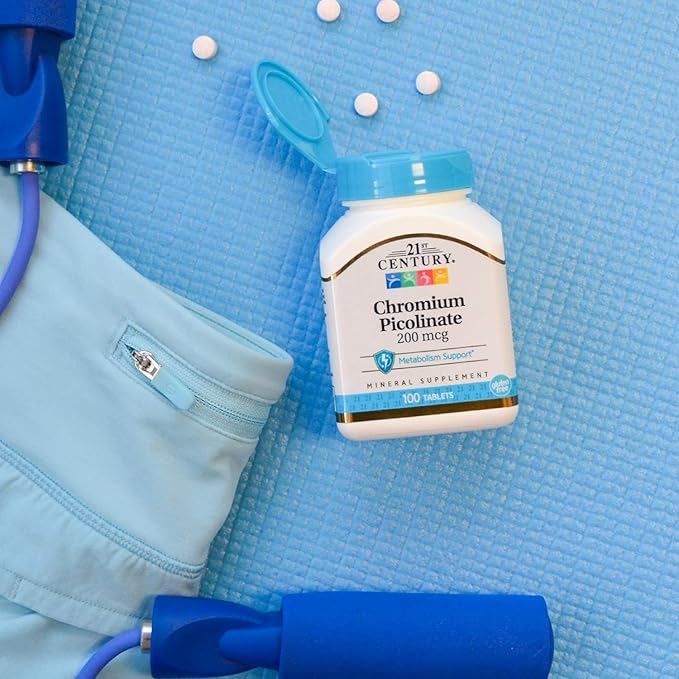 21st Century Chromium Picolinate, 200 mcg, 100 Tablets