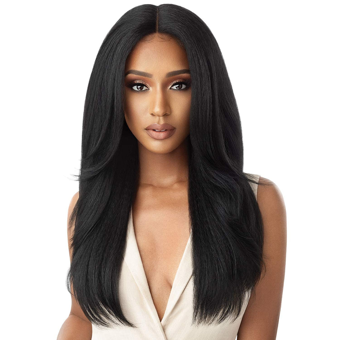 Outre Synthetic Lace Front Wig (Soft & Natural) - Neesha 203 (Color:1B Off Black)