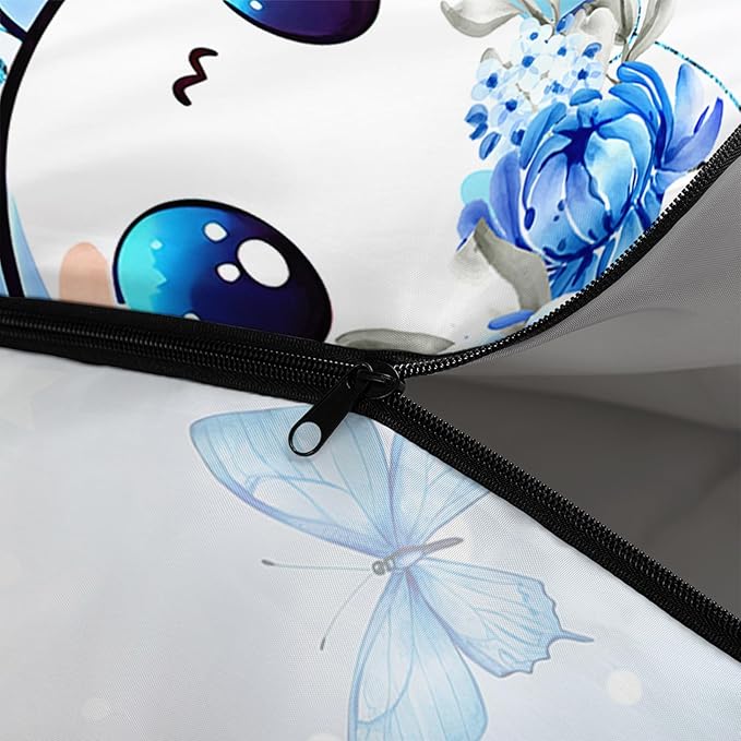 AILONEN Kids Floral Cat Camping Sleeping Bags,Lightweight & Waterproof,3 Season Warm & Cool Weather,Kawaii Kitten Sleeping Bags for Girls Adults,Travelling,Outdoors