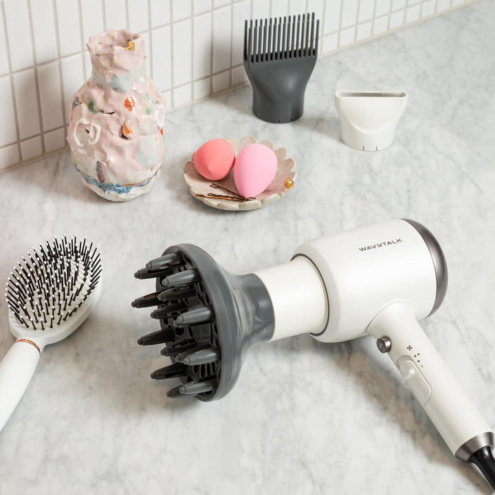 Wavytalk 1875W Ionic Hair Dryer | Diffuser & Comb for Curly Hair | Green
