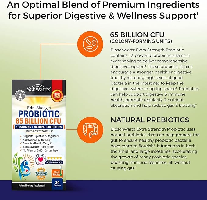 Organic Turmeric Curcumin and Ginger Supplement (1 Month Supply) Plus 65 Billion CFU Daily Probiotic Supplement (1 Month Supply)