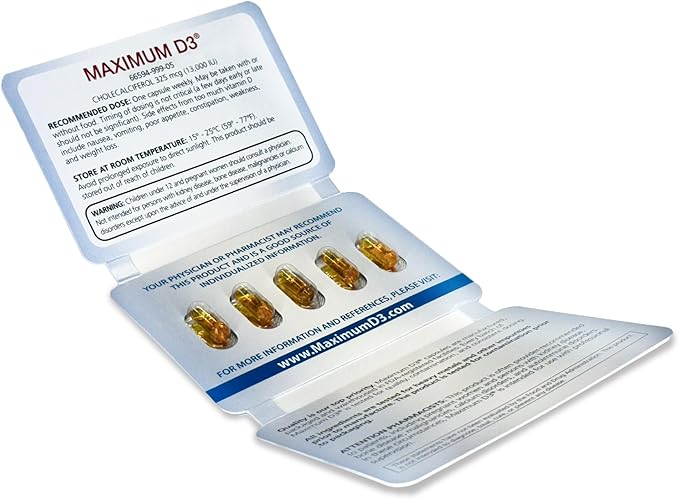 13,000 IU, 5 Capsules Total (5-Week Supply) [Packaging May Vary]