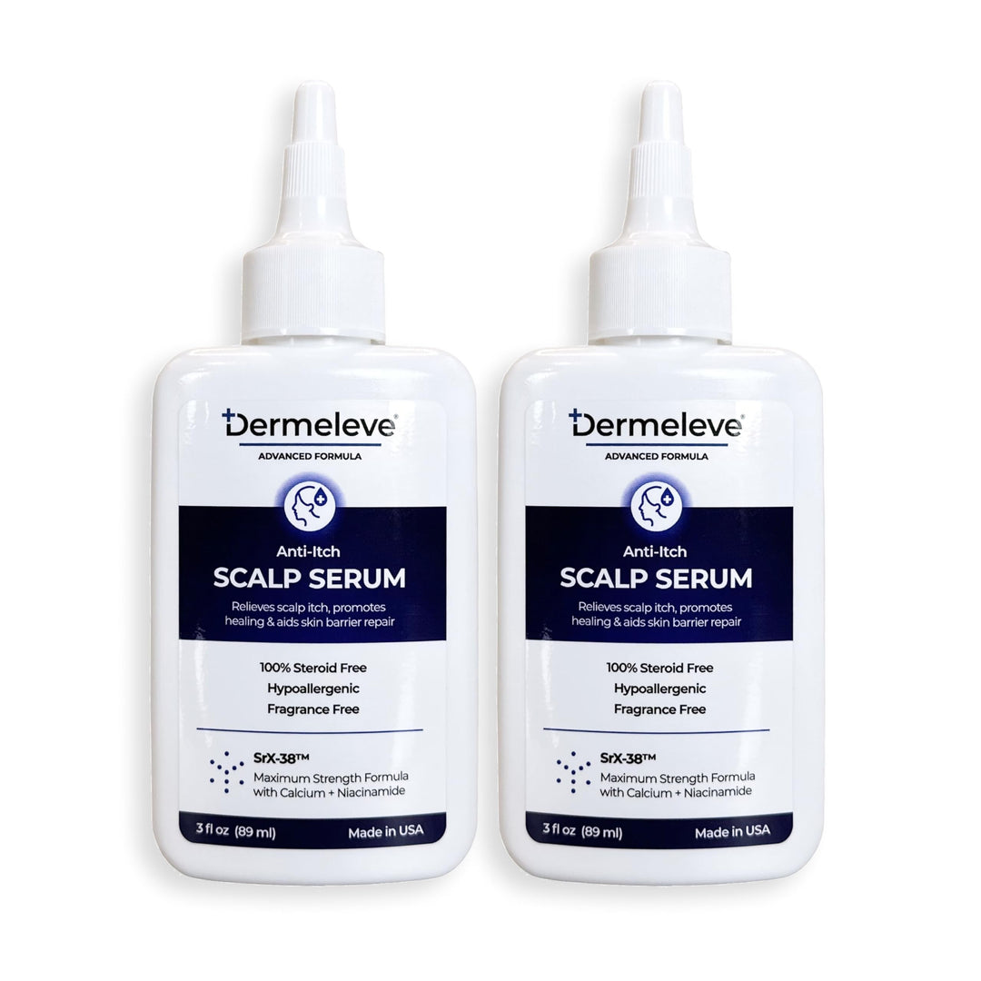Dermeleve Scalp Serum for Neuropathic Itch, Sebborheic Dermatitis & Scalp Psoriasis | Dry Itchy Scalp Treatment | Quick Absorbing, Moisturizing & Non-Greasy (2 Pack)