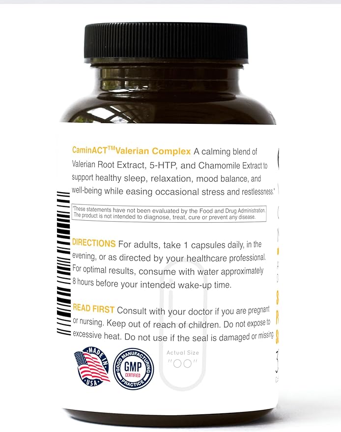 AGA Nature's Supplements Valerian Root with Chamomile and Melatonin 30 Capsules