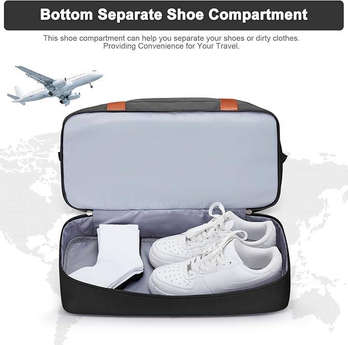 Travel Duffel Bag,Sports Tote Gym Bag,Shoulder Weekender Overnight Bag for Women