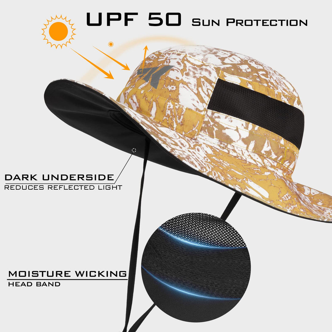 KastKing Sol Armis UPF 50 Boonie Hat - Sun Protection Hat, Fishing , Beach & Hiking Hat, Paddling, Rowing, Kayaking Hat, Prym1 Mange Breeze