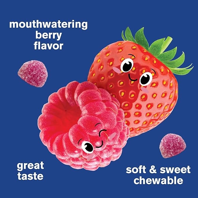 Zinc Gummies for Kids 15mg - 2 Month Supply - Gluten-Free, GMO-Free - Natural Berry Flavor - Supports Healthy Immune Function - 60 Gummies