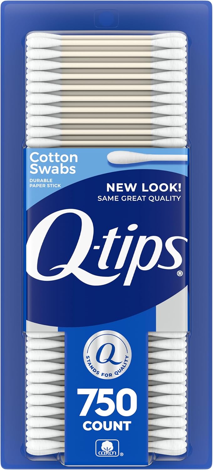 Q-Tips Cotton Swabs | 100% Cotton | Hygiene & Beauty Care | 750 Count