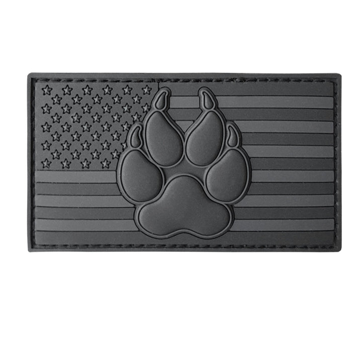 American K9 Patch Tactical PVC Badge Compatible with Velcro Dog Patches for Harness - Service Dog Patches, K9 Patches, Dog Vest Patches, Patches for Hats (All Black)