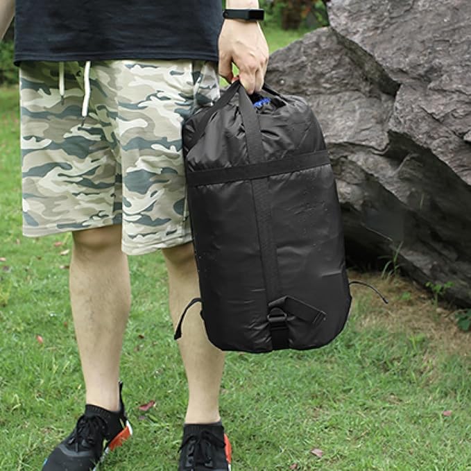 TRIWONDER Compression Sack Nylon Compression Stuff Sack Compression Stuff Sack Sleeping Bag Stuff Sack Ditty Bags with Dust Flap for Backpacking, Hiking, Camping, Traveling