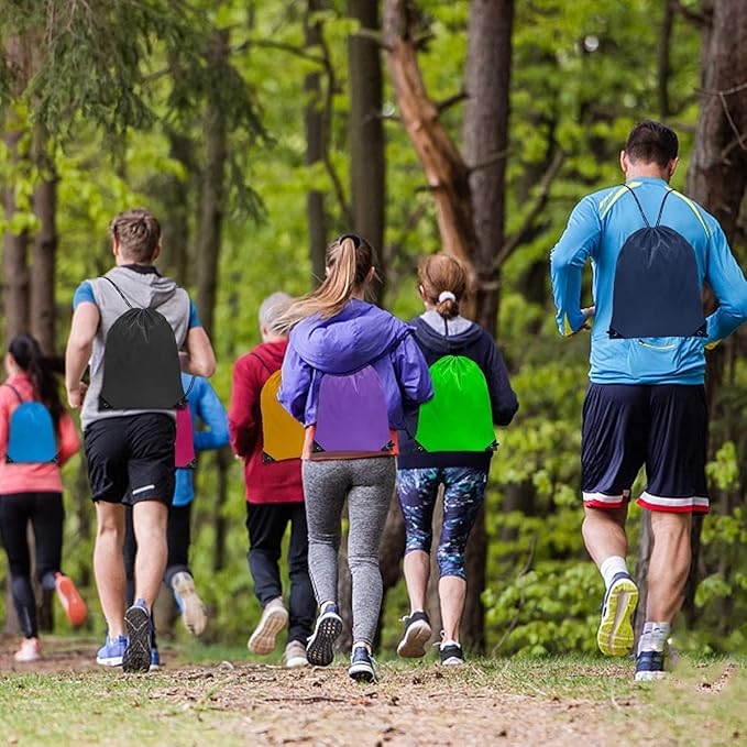 GoodtoU Drawstring Backpack 30 Pcs Draw String Sport Bag Bulk Gym Sack Drawstring Bag Nylon Bag 10 Colors