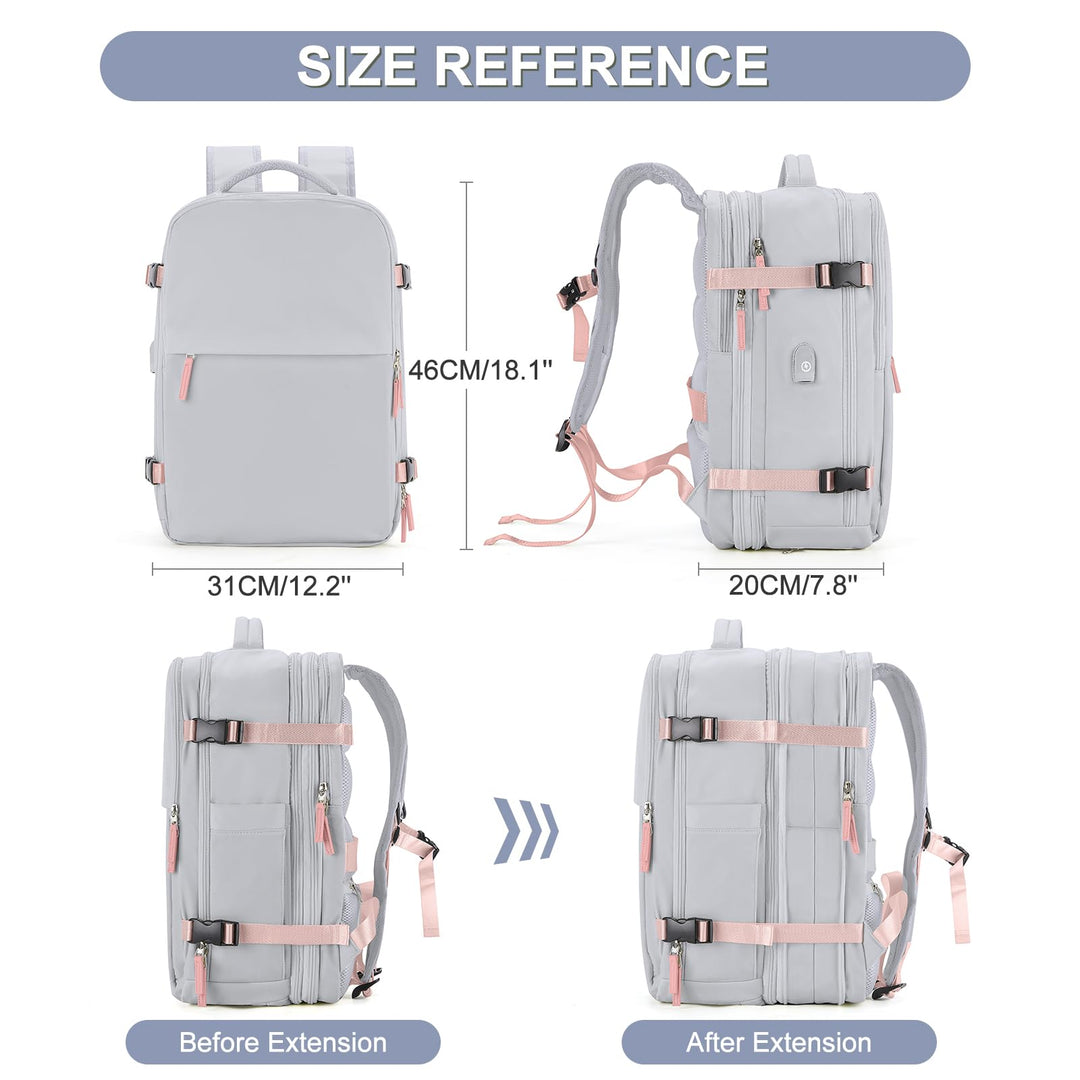 Extra Large Backpack For Traveling On Airplane Carry On Backpack For Women Men Airline Approved Personal Item Bag For Airlines Gym Bag For Women Men With Shoe Compartment Waterproof Hiking Backpack