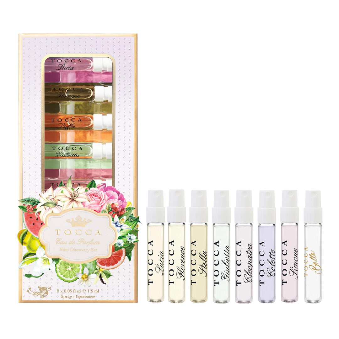 Tocca Women'S Perfume Mini Discovery Set Of 8, 1.5Ml Each - Includes Cleopatra, Stella, Florence, Giulietta, Colette, Simone, Be