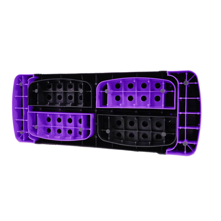 BalanceFrom 31-Inch Lightweight Portable Adjustable Height Workout Aerobic Stepper Step Platform Trainer, Black/Purple