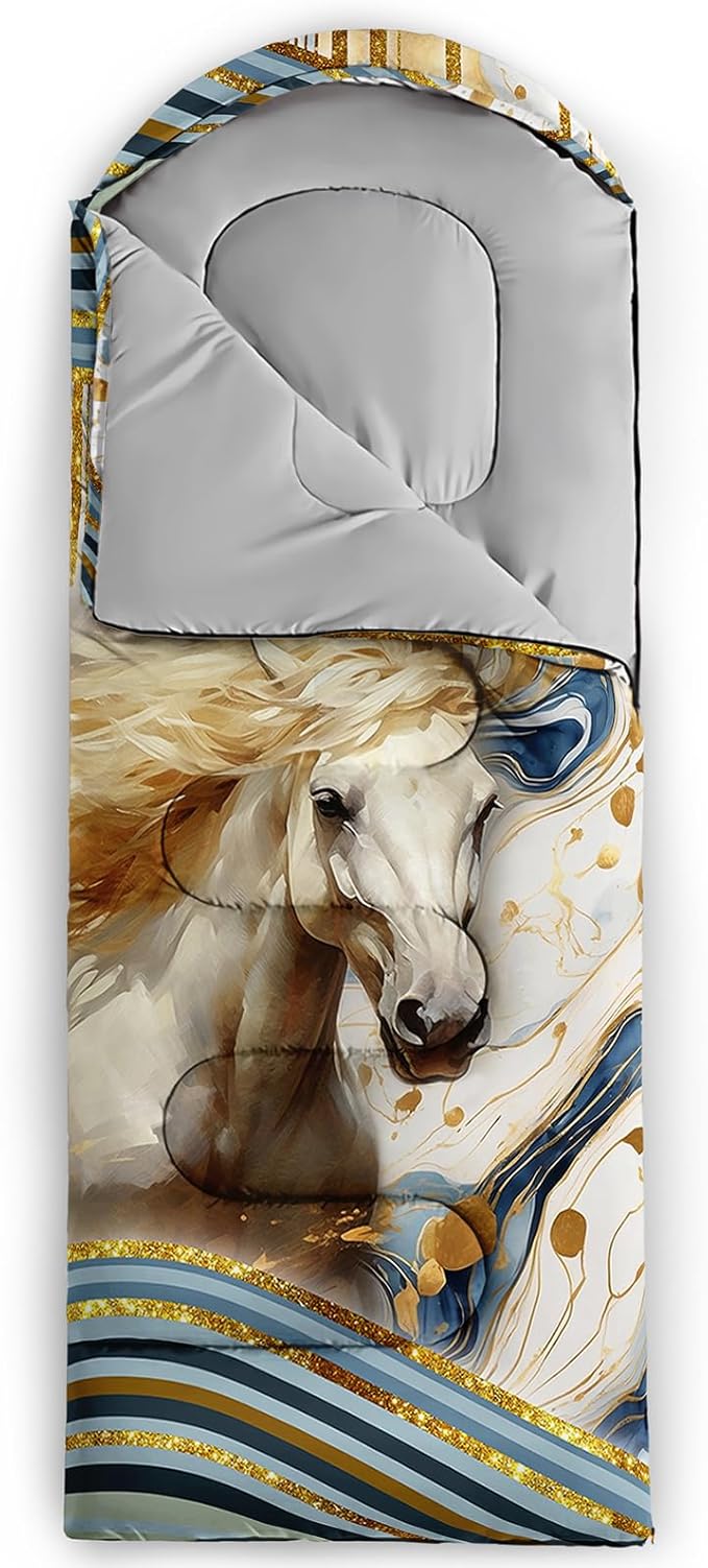 AILONEN Boys Sports Camping Sleeping Bags,Lightweight & Waterproof,3 Season Warm & Cool Weather,Black Player Basketball Sleeping Bags for Kids Adults,Travelling,Outdoors