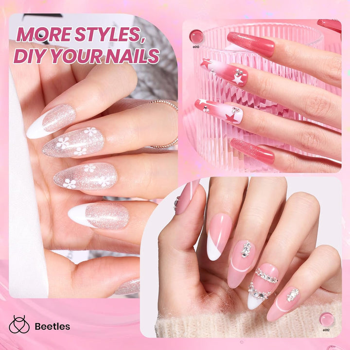 Beetles 36-Color Gel Nail Polish Set | Sparkle & Glitter | Manicure Kit for Women