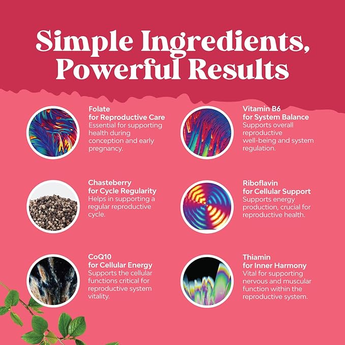 Fertility Supplement for Women with Prenatal Multivitamins - Female Fertility Support with Prenatal Choline Inositol Folate Chasteberry and CoQ10 Fertility Blend for Women to Promote Faster Conception