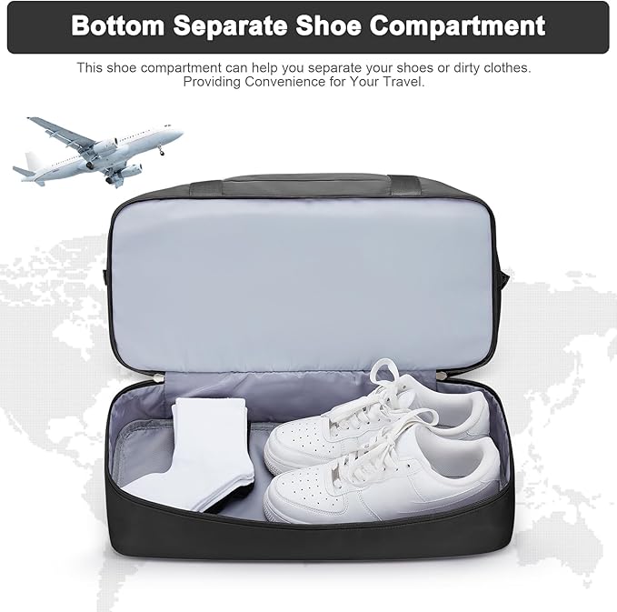 Travel Duffel Bag,Sports Tote Gym Bag,Shoulder Weekender Overnight Bag for Women