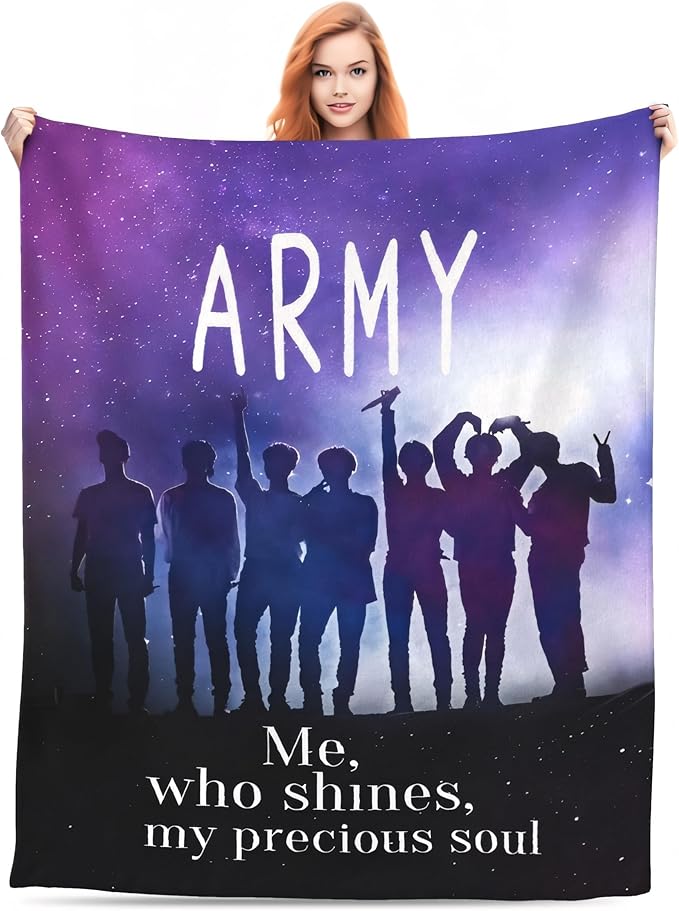 Blanket 40"X50" Soft and Comfortable Warm Fleece Throw Full Picture of Idol Group Blankets Yoga Blankets Beach Blanket Picnic Blankets for Dorm Room Decor Sofa Bed Camping Travel All Season
