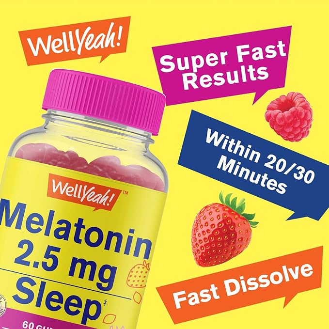 Melatonin 2.5mg + Probiotic Men 10B CFUs, Gummies Bundle - Great Tasting, Vitamin Supplement, Gluten Free, GMO Free, Chewable Gummy