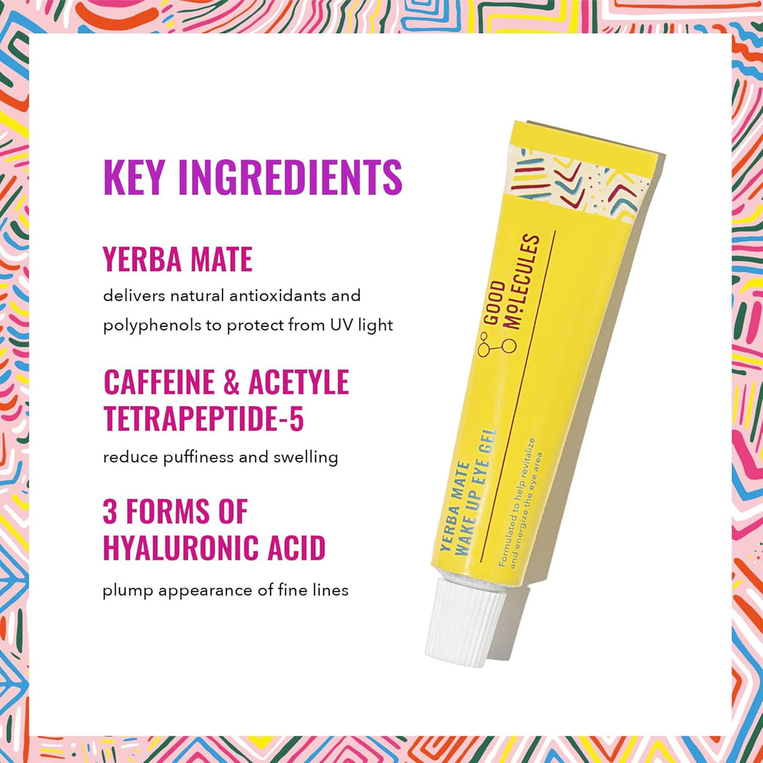 Yerba Mate Eye Gel | Hydrating Under Eye Cream with Caffeine & Hyaluronic Acid