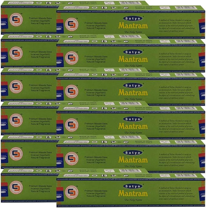 Mantram Incense Sticks and Incense Stick Holder Bundle Insence Insense Satya Incense