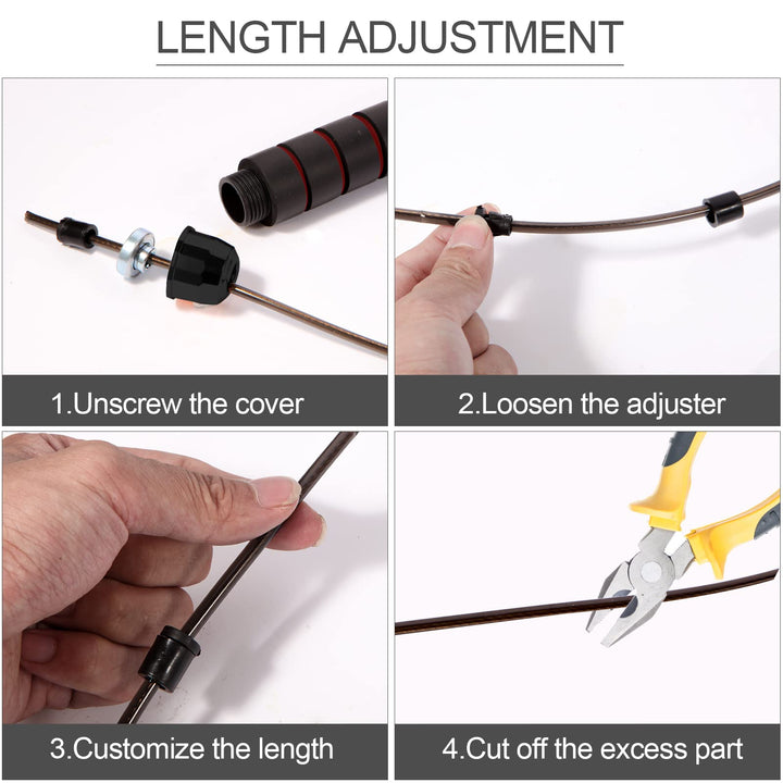 FITMYFAVO Jump Rope Cotton Adjustable Skipping Weighted jumprope for Women，Adult and Children Athletic Fitness Exercise Jumping Rope (Red)