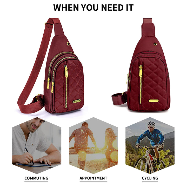 Aisijimo Small Sling Bag For Women Men Casual Crossbody Sling Backpack