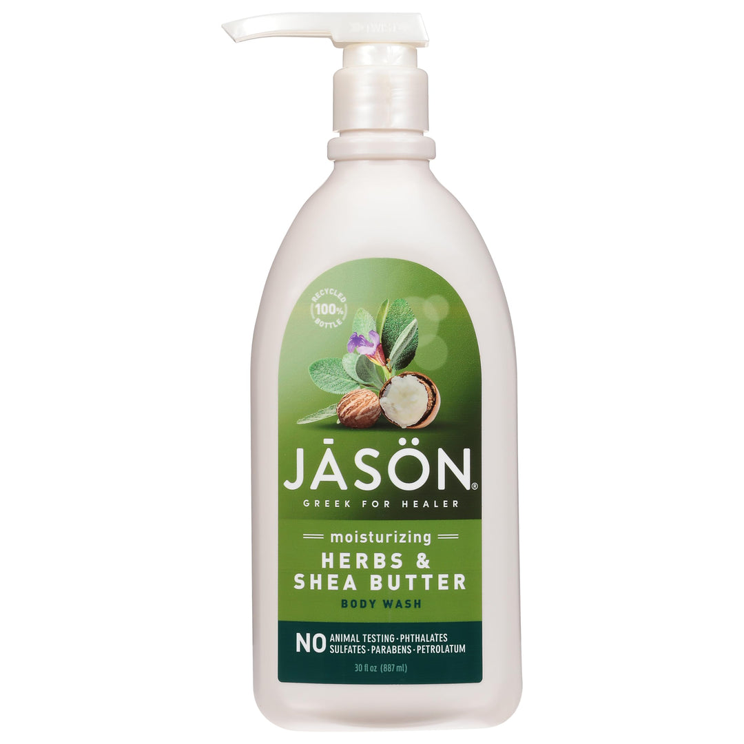Jason Herbs And Shea Butter Moisturizing Body Wash, For A Gentle Feeling Clean, 30 Fluid Ounces