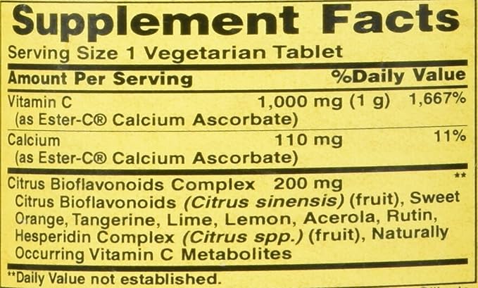 American Health Ester-C with Citrus Bioflavonoids, Tablet, 45 Count (Pack of 2)