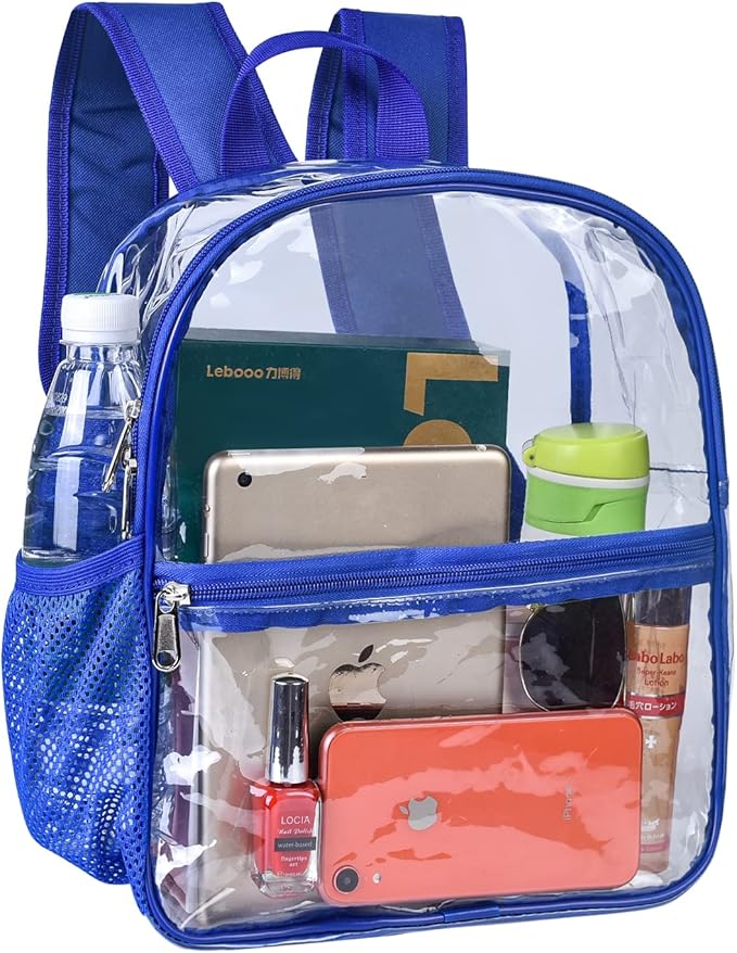 USPECLARE Clear Backpack for Stadium Approved 12×6×12, Water proof Clear Bag for Stadium Events and Concert Work Sport Event