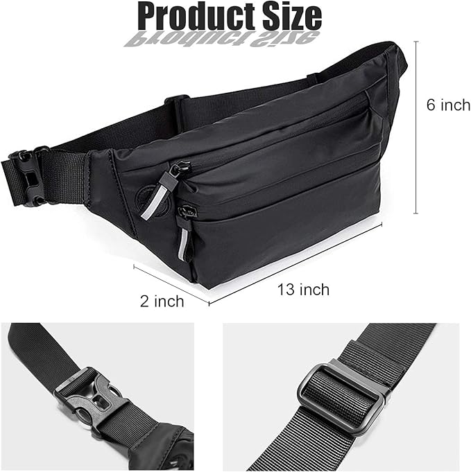 Fanny Pack Crossbody Bags for Women Girls Men Kids Shoulder, Running Belt Bag Leather Phone Pouch, Waterproof Chest Waist Bags for Travel Walking Hiking Cycling Workout Exercise Sports Pocket