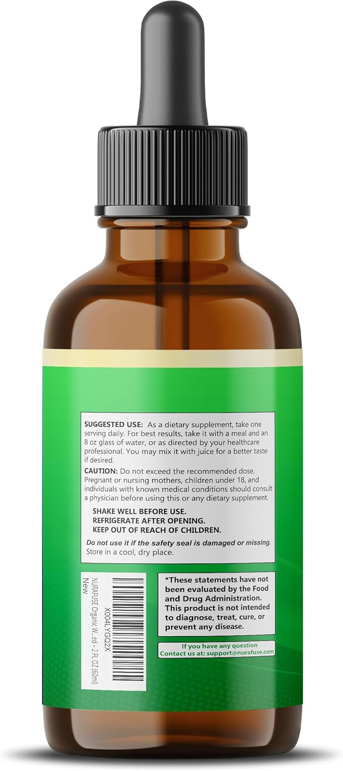 Organic Wormwood, Black Walnut, Oregano, Soursop, Shilajit Liquid Drops – 1550mg per Serving, Ultra Potent, USA Made & Lab Tested – 2 FL OZ (60ml)